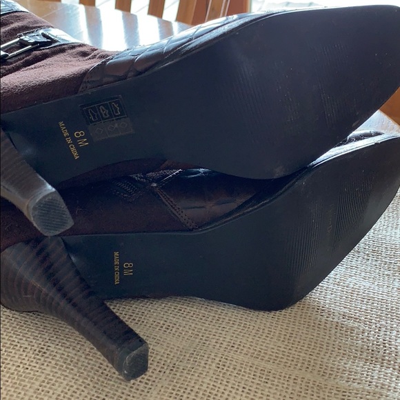 SOLD Pierre Dumas chocolate brown Boots Sz 8 - Picture 4 of 8